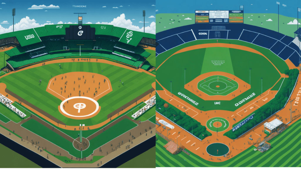 Virtual Baseball Stadium Scene