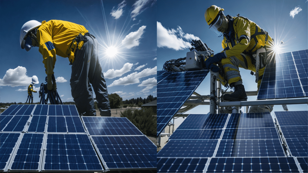 Installation and Maintenance: of solar panel