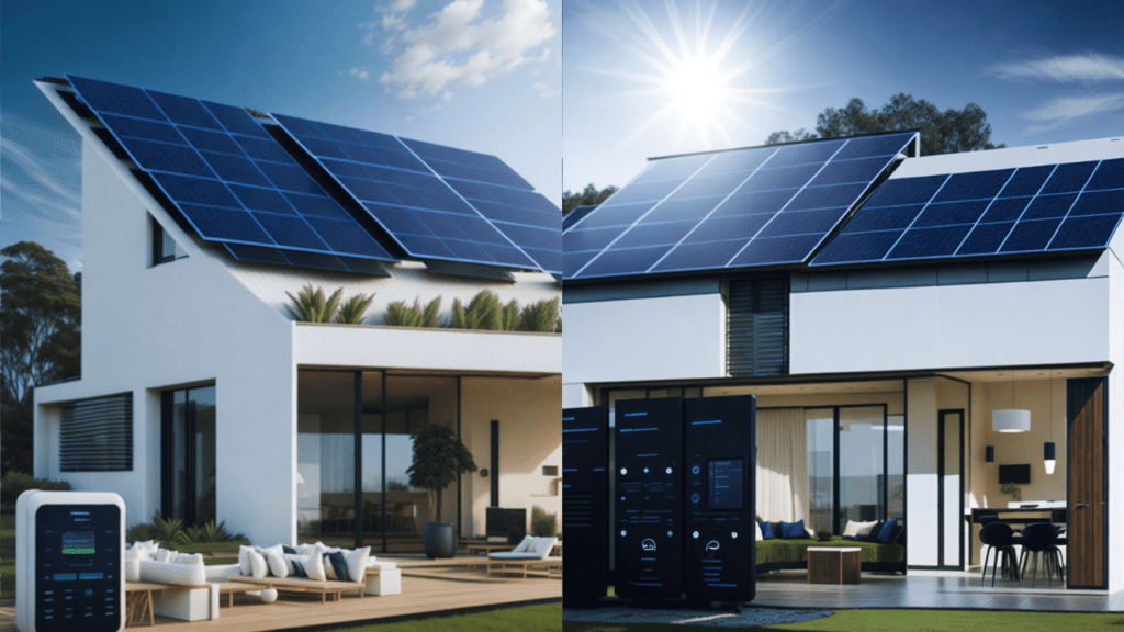 home system managing energy usage based on solar panel output